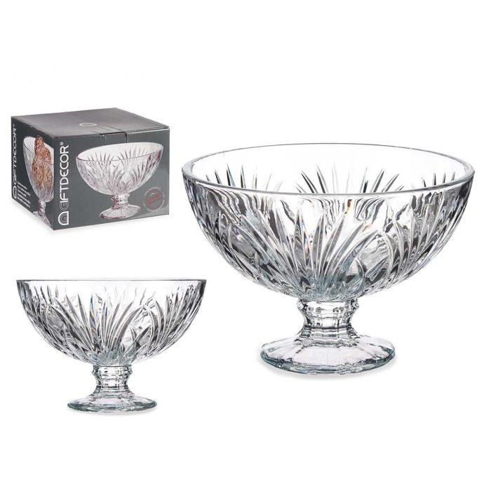 Giftdecor Centro con Pie Hojas de Vidrio Transparente 22.3 cm (6 Unidades) Giftdecor Centro con Pie Hojas de Vidrio Transparente 22.3 cm (6 Unidades)