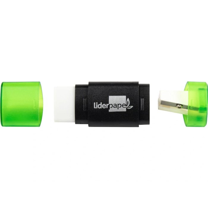 Liderpapel Goma de Borrar Triangular con Sacapuntas Ecológica sin PVC Colores Surtidos 10