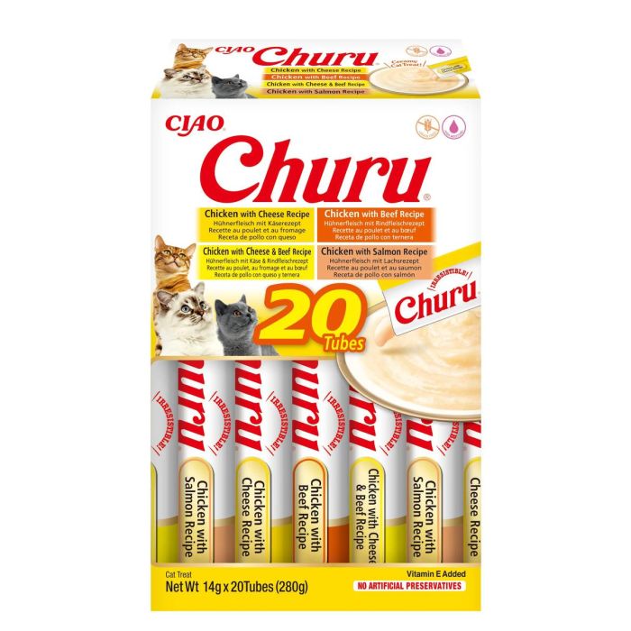 Churu Cat Variedades De Pollo Con Ternera 20x14 gr