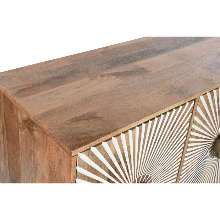 Aparador Home ESPRIT Blanco Dorado Natural Madera 145 x 45 x 80 cm 8 Aparador Home ESPRIT Blanco Dorado Natural Madera 145 x 45 x 80 cm 8