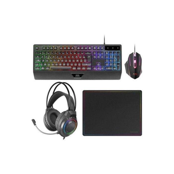 Teclado y Ratón Mars Gaming MCP124PROES 0 Teclado y Ratón Mars Gaming MCP124PROES 0