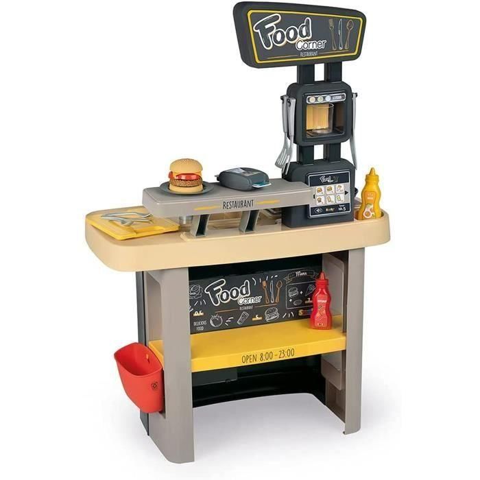 Smoby - Food Corner Restaurant - Restauración de cocina con lector CB - 29 accesorios - Juguete de imitación para niños 1 Smoby - Food Corner Restaurant - Restauración de cocina con lector CB - 29 accesorios - Juguete de imitación para niños 1