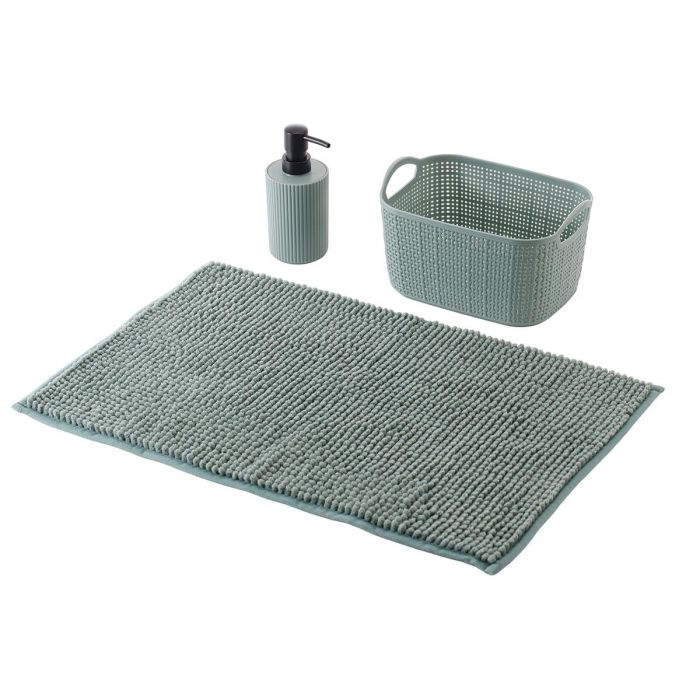 Set 3Pzs Baño Verde Berilo 23x14x18cm (Set de 12) 2 Set 3Pzs Baño Verde Berilo 23x14x18cm (Set de 12) 2