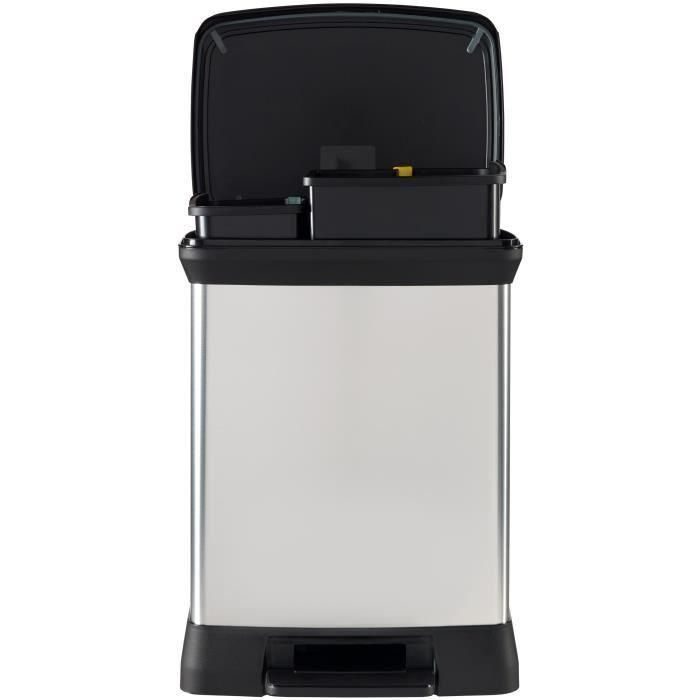 CURVER Papelera con pedal Duo Déco 10 + 18 L - 39x29x50,5 cm 4 CURVER Papelera con pedal Duo Déco 10 + 18 L - 39x29x50,5 cm 4