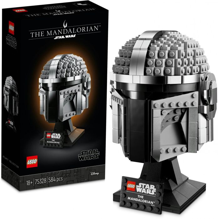 LEGO 75328 Star Wars The Mandalorian Helmet Kit de Modelo Coleccionable para Construir, Decorar y Regalar para Adultos 12