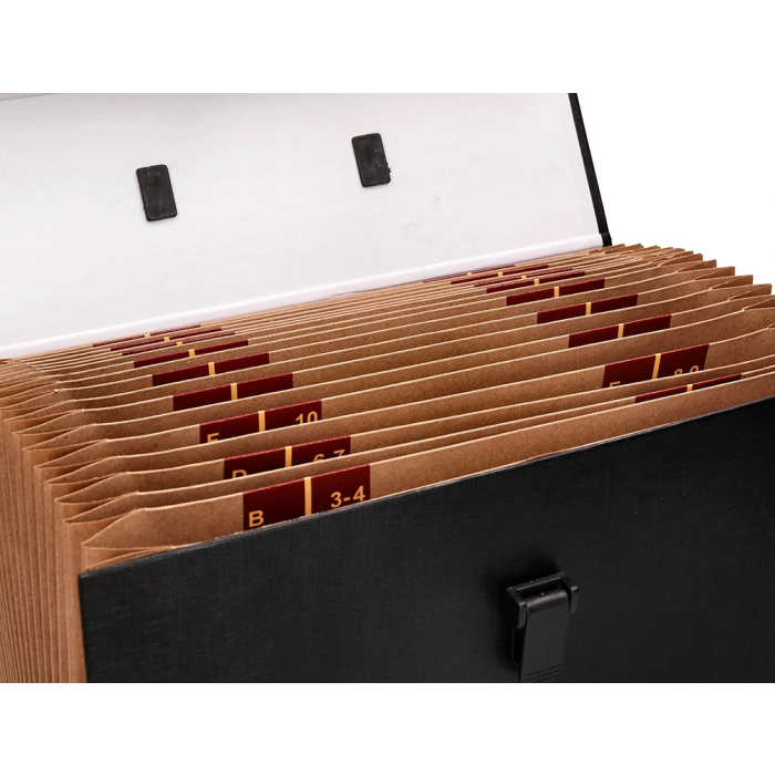 Liderpapel Maletín con fuelle y asa, cartón forrado, 19 departamentos, 255x390x120 mm, colores surtidos 8 Liderpapel Maletín con fuelle y asa, cartón forrado, 19 departamentos, 255x390x120 mm, colores surtidos 8