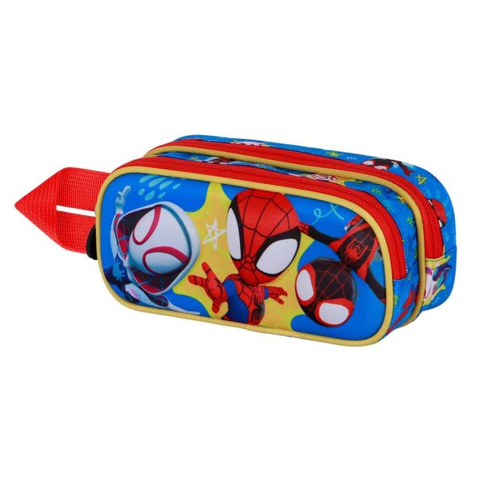 Marvel Spiderman Estuche Portatodo 3D Doble Rojo con Relieve, 2 Compartimentos y Cremallera, 8x22x10 cm Marvel Spiderman Estuche Portatodo 3D Doble Rojo con Relieve, 2 Compartimentos y Cremallera, 8x22x10 cm