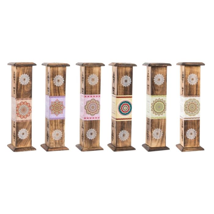 DKD Home Decor Soporte Incienso Indio Mandala Madera Multicolor Marron 8x8x30 cm Set 10 Piezas Artesanal Reciclable 0 DKD Home Decor Soporte Incienso Indio Mandala Madera Multicolor Marron 8x8x30 cm Set 10 Piezas Artesanal Reciclable 0