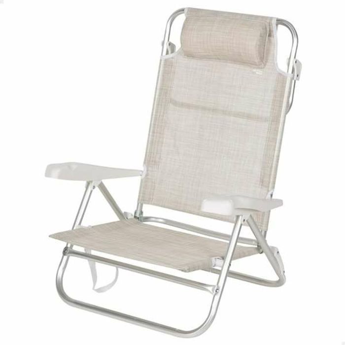 Silla pleg alu 7 pos 72x63x21cm c/cojin-ibiza