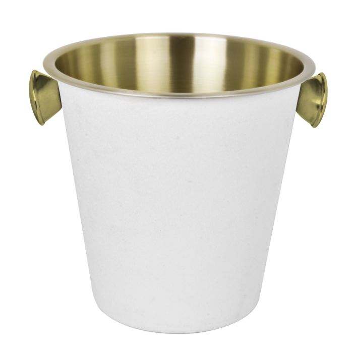 DKD Home Decor Worldfa 25 Champanera Loft Blanco Dorado 24 x 22 x 24 cm