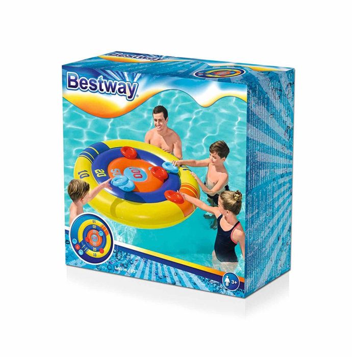 Bestway Juego Flotante Lanza Hinchable Discos D140 cm +3 Años Piscina 52566 22