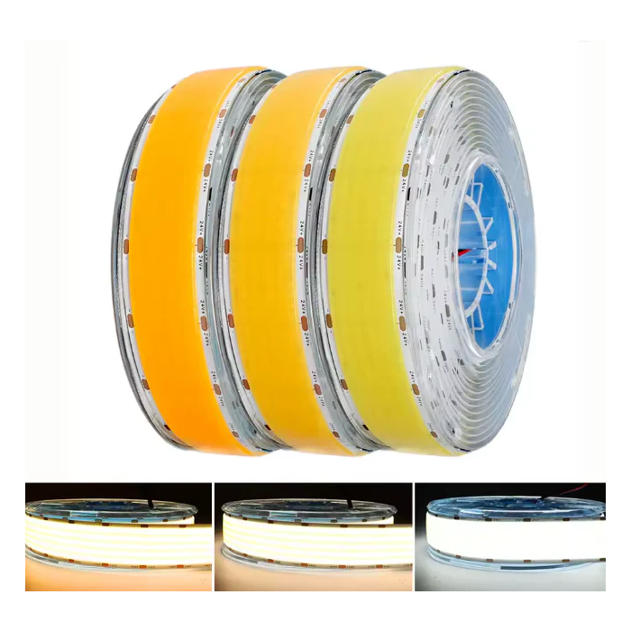 Tira LED COB 24VDC 36W 1680LEDs/M 2700Lm/M 6000ºK IP20 5 Metros