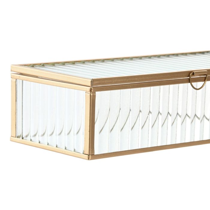 Joyero Glam DKD Home Decor Transparente Dorado 10.5 x 6 x 23 cm (4 Unidades) 3 Joyero Glam DKD Home Decor Transparente Dorado 10.5 x 6 x 23 cm (4 Unidades) 3