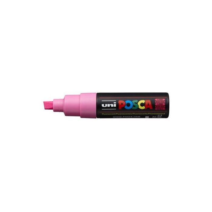 POSCA Marcador PC-8K No Permanente Punta Biselada 8.0 mm Rosa Fluor