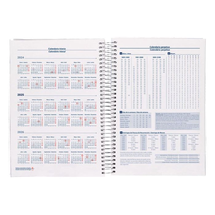 Agenda Espiral Liderpapel Tinos A4 2025 Personalizable Dia Pagina Papel 70 gr 8