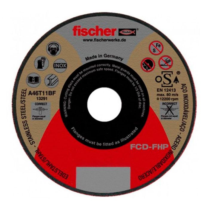 Fischer Disco FCD-FHP Ø115x1x22,23 Acero Inoxidable 531688 0 Fischer Disco FCD-FHP Ø115x1x22,23 Acero Inoxidable 531688 0