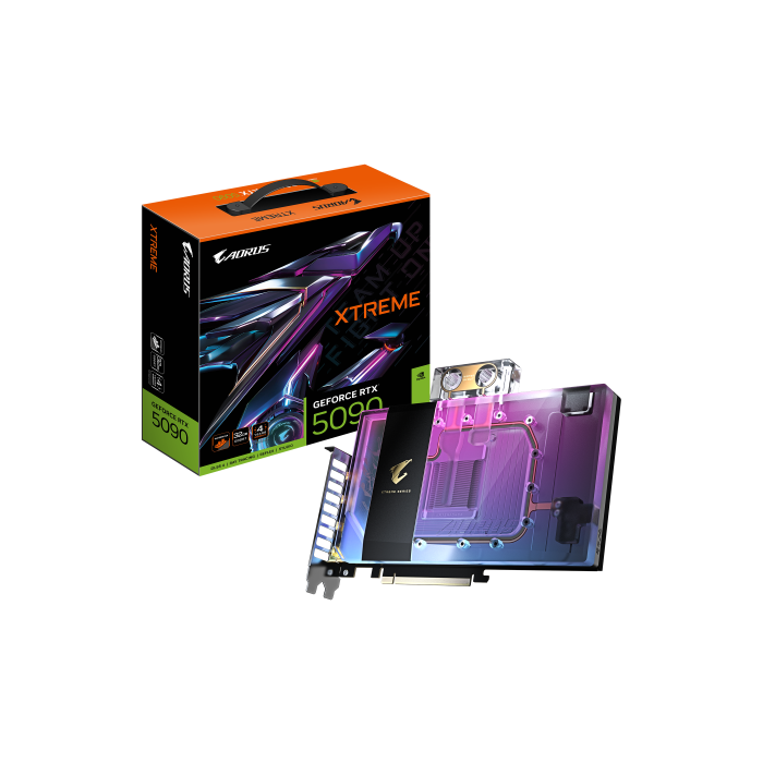 GIGABYTE AORUS GeForce RTX 5090 XTREME WATERFORCE WB 32G Tarjeta Gráfica - 32 GB GDDR7, 512 bits, PCI-E 5.0, 2655 MHz Frecuencia Base, 3 x DP 2.1a, 1 x HDMI 2.1b, NVIDIA DLSS 4, GV-N5090AORUSX WB-32GD 0 GIGABYTE AORUS GeForce RTX 5090 XTREME WATERFORCE WB 32G Tarjeta Gráfica - 32 GB GDDR7, 512 bits, PCI-E 5.0, 2655 MHz Frecuencia Base, 3 x DP 2.1a, 1 x HDMI 2.1b, NVIDIA DLSS 4, GV-N5090AORUSX WB-32GD 0