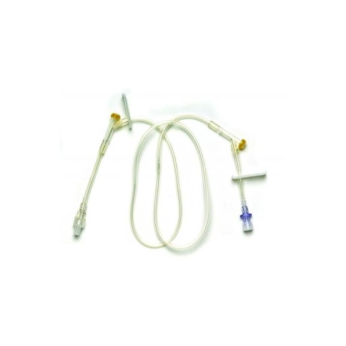 B. Braun Alargadera Luerlock 85 cm con 2 Tomas en Y y 2 cLamps, 1 Unidad