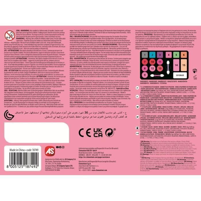 Clementoni Crazy Chic - Make -Up Palette Be a Rocker 4 Clementoni Crazy Chic - Make -Up Palette Be a Rocker 4