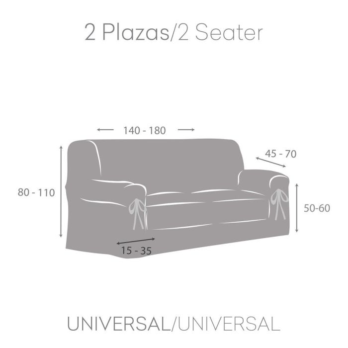 Funda para Sofá Eysa MID Marrón 100 x 110 x 180 cm 3