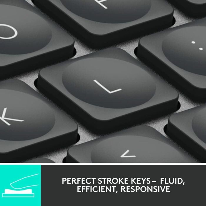 Teclado Logitech 920-010498 Bluetooth Negro Inglés EEUU Gris Grafito QWERTY 1 Teclado Logitech 920-010498 Bluetooth Negro Inglés EEUU Gris Grafito QWERTY 1