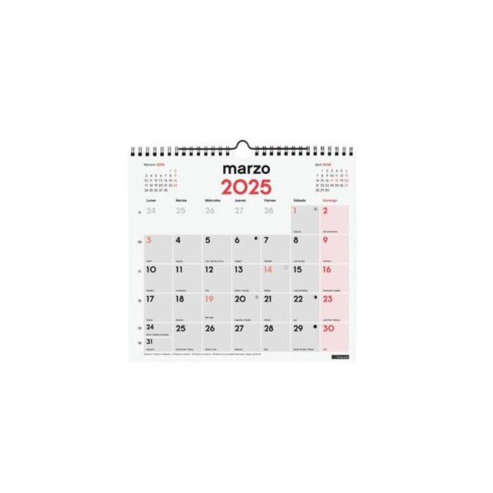 Finocam Calendario De Pared Para Escribir M-265x245 mm Neutro 2025 1