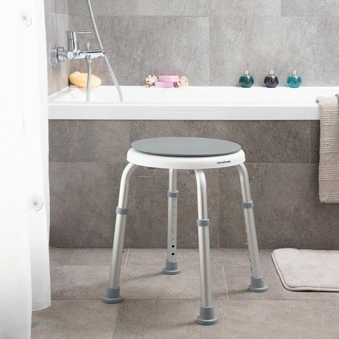 Taburete de Baño Giratorio y Regulable Roshawer InnovaGoods 2
