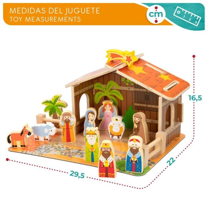 Belén de Navidad Woomax Madera 29,5 x 16,5 x 22 cm (20 Piezas) (6 Unidades) 3
