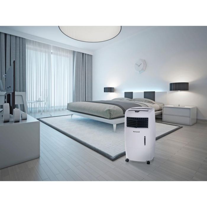Honeywell Enfriador de aire evaporativo con control táctil y remoto, 4 velocidades, hasta 28 m², depósito 25 l, 123 w 2 Honeywell Enfriador de aire evaporativo con control táctil y remoto, 4 velocidades, hasta 28 m², depósito 25 l, 123 w 2