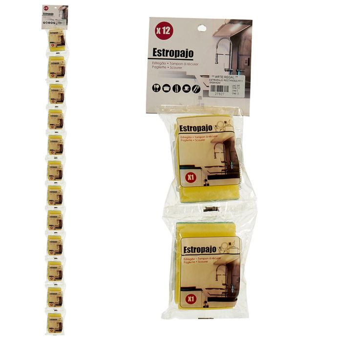 Estropajo Rectangular 6,5X9X4Cm Arte Regal (96 Unidades) 2 Estropajo Rectangular 6,5X9X4Cm Arte Regal (96 Unidades) 2