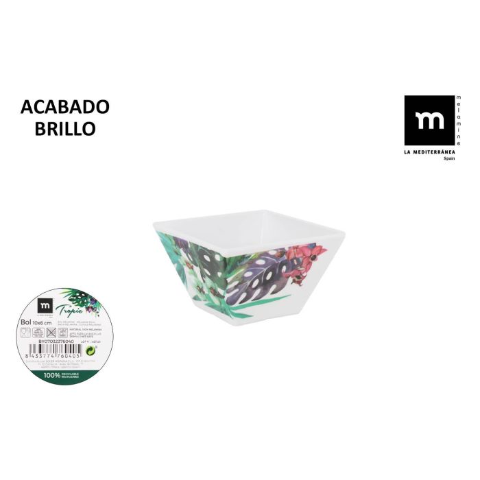 Bol de melamina Tropic 10x6 cm brillo - La Mediterranea (24 Unidades) Bol de melamina Tropic 10x6 cm brillo - La Mediterranea (24 Unidades)