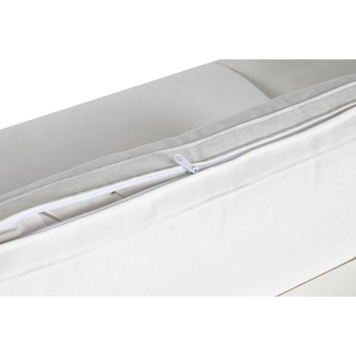 DKD Home Decor Sofá Moderno Blanco de Poliéster y Pluma Desenfundable Desmontable 286 cm Ancho, 95.5 cm Profundidad, 57 cm Alto 2