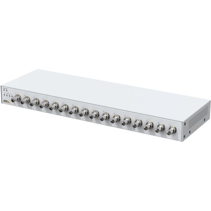 Axis M7116 Codificador de vídeo 16 canales Zipstream para sistemas analógicos con control PTZ, montaje en rack, H.264/H.265