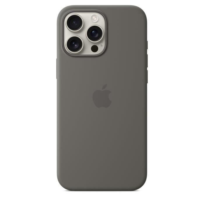 Apple Funda de Silicona para iPhone 16 Pro Max con MagSafe Gris Piedra 1 Apple Funda de Silicona para iPhone 16 Pro Max con MagSafe Gris Piedra 1