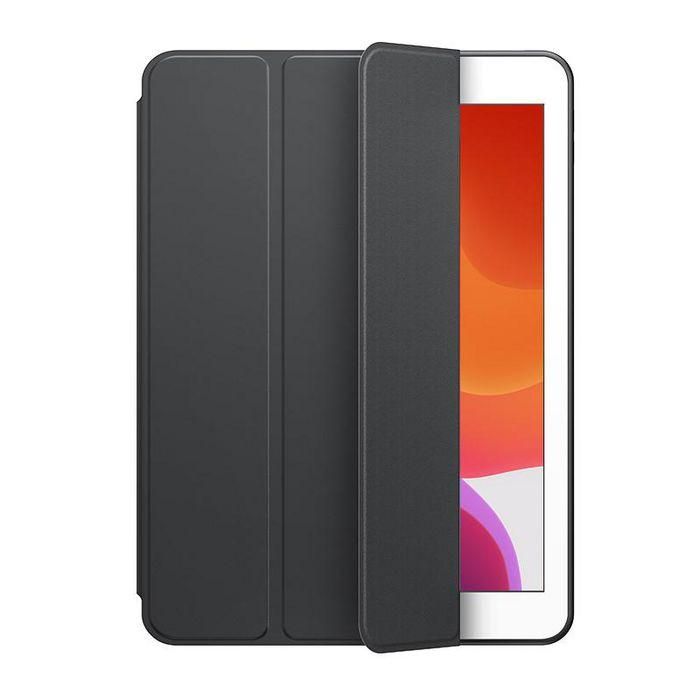 eSTUFF Funda Folio DENVER para iPad Mini 4 - Protección Completa con Tapa Magnética, Soporte y Activación/Suspensión Automática - Negra/Transparente