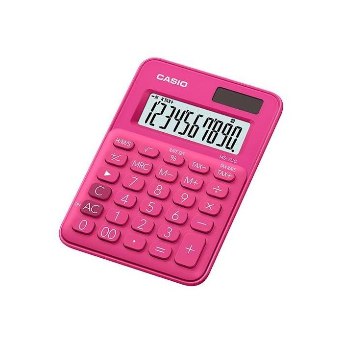 Casio Calculadora De Oficina Sobremesa Rojo 10 Dígitos