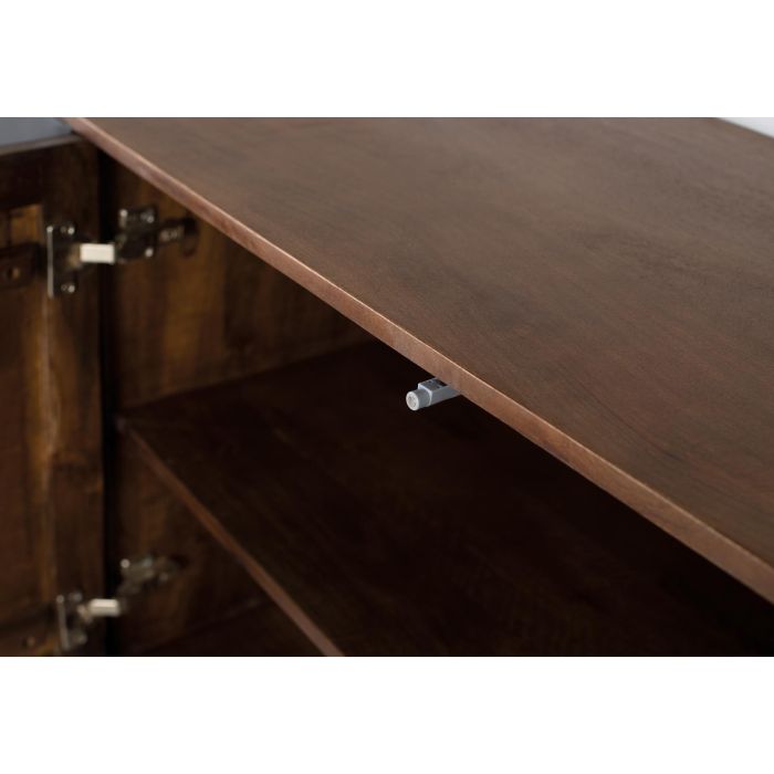 Giner y Colomer Aparador Madera de Mango 4 Puertas Avellana Negro 180 cm 4