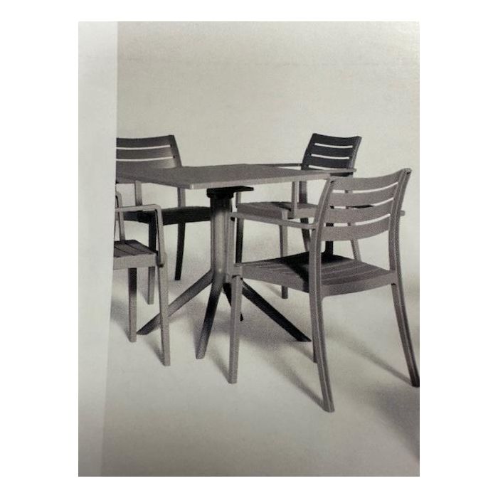 Mesa Terraza Y Jardin DKD Home Decor Gris 80 x 75 x 80 cm 1