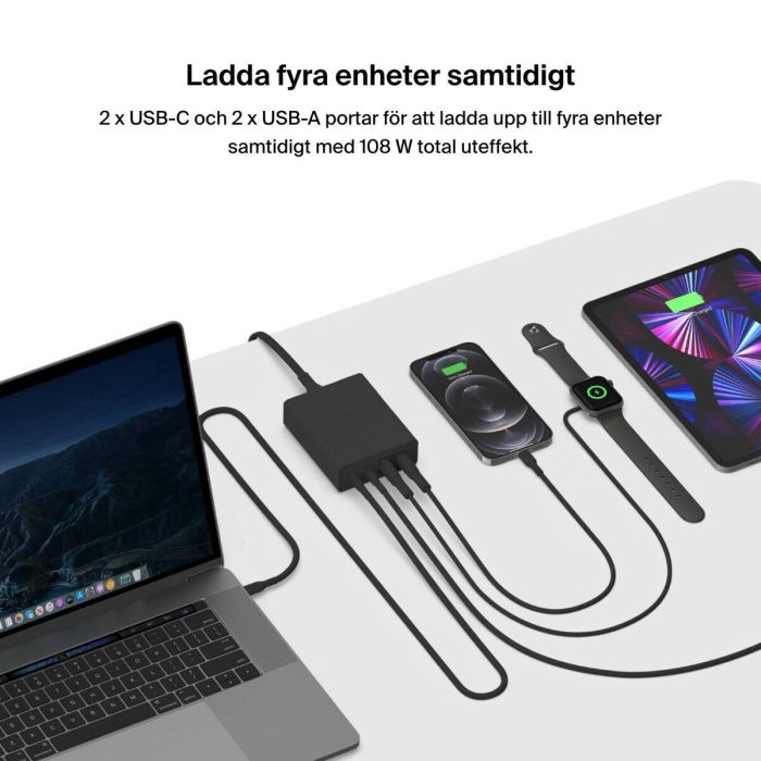 Cargador para Portátil Belkin WCH010VFBK Negro 4 Cargador para Portátil Belkin WCH010VFBK Negro 4