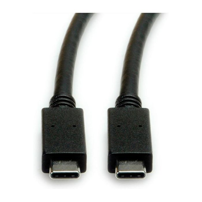 ROLINE 11.02.9057 Cable USB-C a USB-C 3.2 Gen 2 10 Gbps PD 100W 20V/5A Negro 1m 3