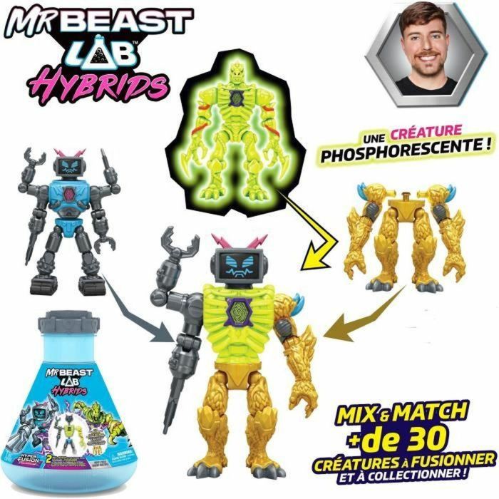 Mrbeast Lab MRB0630996249055 Pack de 2 figuras - Combina y combina - Modelo aleatorio + Media figura 2 Mrbeast Lab MRB0630996249055 Pack de 2 figuras - Combina y combina - Modelo aleatorio + Media figura 2