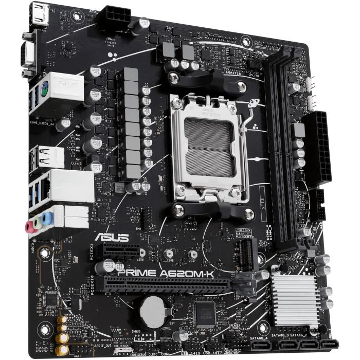 Asus 90MB1F40-M0EAY0 Placa Base Prime A620M-K Micro ATX Socket AM5 AMD A620 DDR5 PCIe 4.0 M.2 HDMI VGA USB 3.2 Gen 1 3