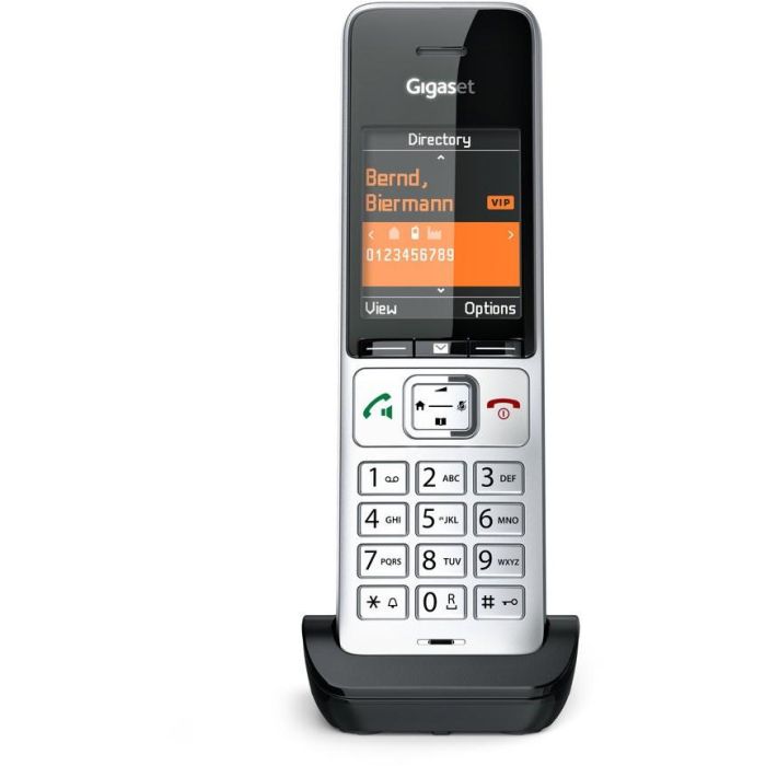 Gigaset COMFORT 500HX Teléfono Inalámbrico DECT/Analógico con Altavoz, Pantalla a Color de 2.2" y Agenda para 200 Contactos, Negro/Plata 1 Gigaset COMFORT 500HX Teléfono Inalámbrico DECT/Analógico con Altavoz, Pantalla a Color de 2.2" y Agenda para 200 Contactos, Negro/Plata 1