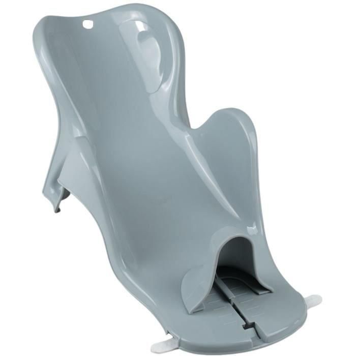 Thermobaby Asiento de Baño Ergonómico Daphne para Bebé con Sujeción Perfecta, Entrepierna Ajustable y Ventosas, Gris Charme