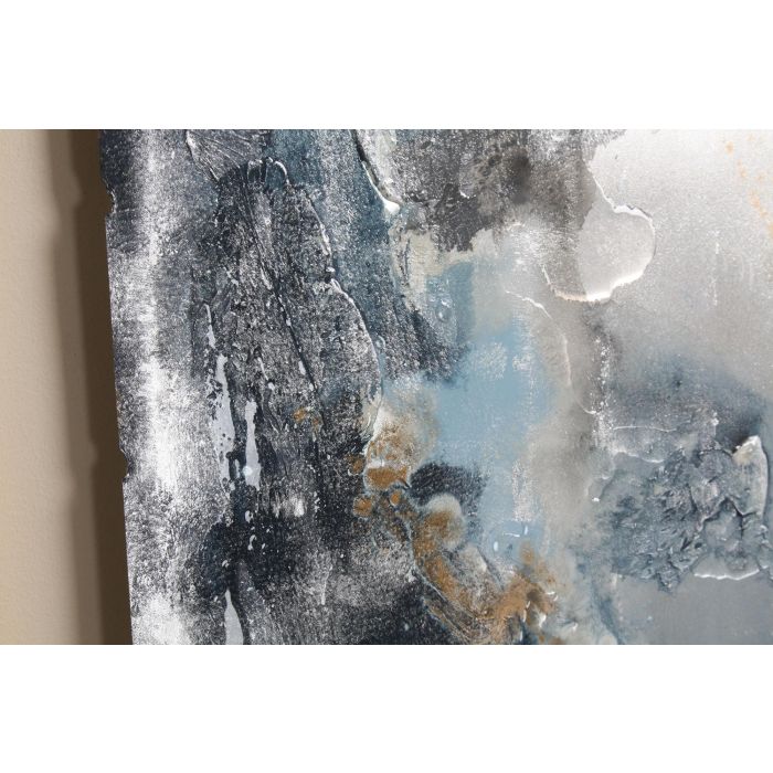 DKD Home Decor Cuadro Moderno Azul Blanco Abstracto 5 x 140 x 53.5 cm (3 Unidades) 2