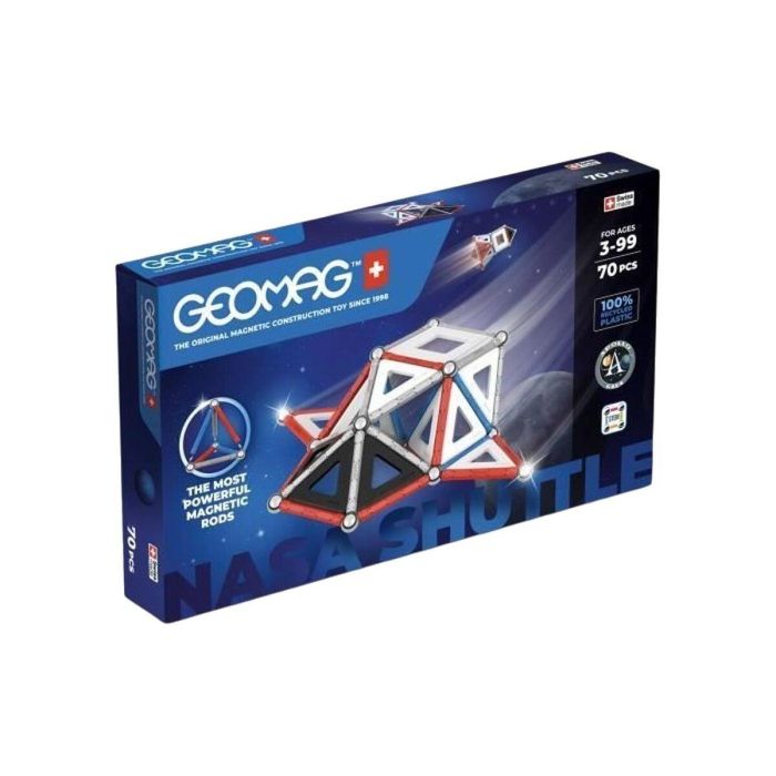 Geomag Paneles Clásicos Transbordador NASA GEO0871772008002 Juego de Construcción Magnético 70 Piezas
