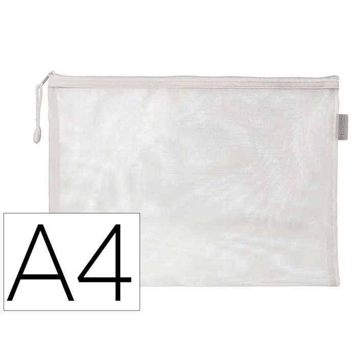 Liderpapel Bolsa Zipper Bag de Poliéster Transpirable Multiusos DIN A4 Blanco 0 Liderpapel Bolsa Zipper Bag de Poliéster Transpirable Multiusos DIN A4 Blanco 0