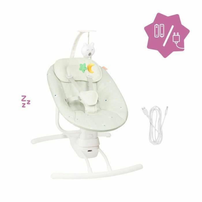 Badabulle BAD3661276182752 Columpio lateral ultra confort con arco de juego ajustable y extraíble, verde liquen/agua. 1 Badabulle BAD3661276182752 Columpio lateral ultra confort con arco de juego ajustable y extraíble, verde liquen/agua. 1
