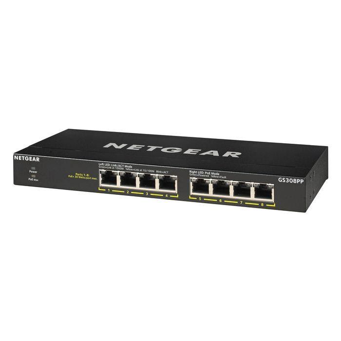 NETGEAR GS308PP 8P RM PoE+ 3