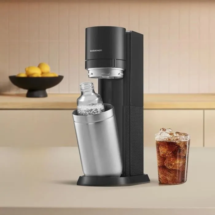 Sodastream SOD7290119792979 Máquina de Agua con Gas DUO Black con 2 Jarras de Cristal y 1 Recarga de Gas de 60L 1